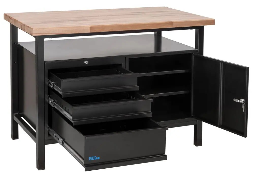 Banco da lavoro Guede P 1200 SLT Black Line con cassetti