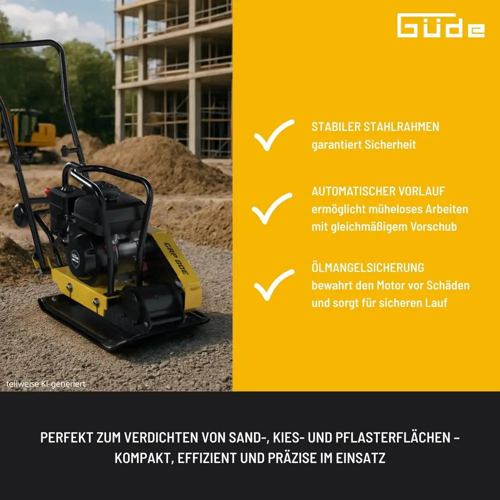 Placa vibrante Guede GRP 80E – 80 mm