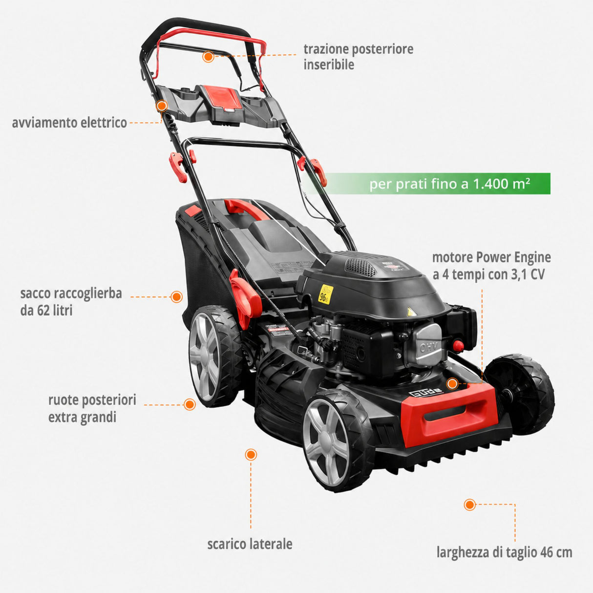 Tosaerba Güde ECO WHEELER 464.4 R Li ES