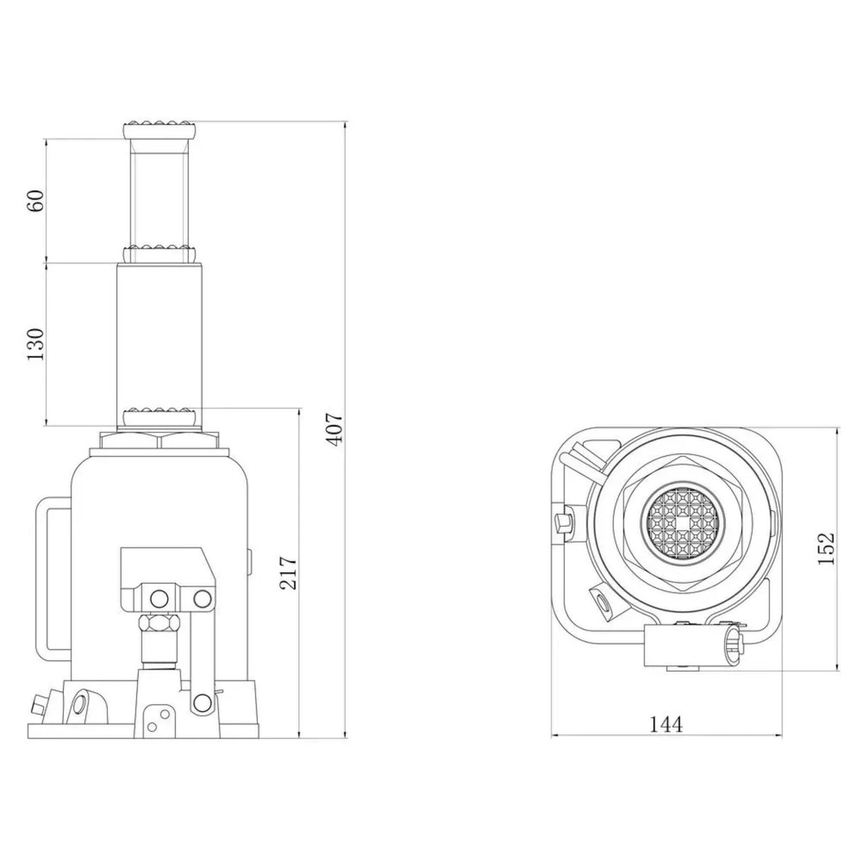 Cric a bottiglia Güde GSH-20T