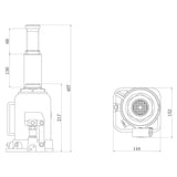 Cric a bottiglia Güde GSH-20T