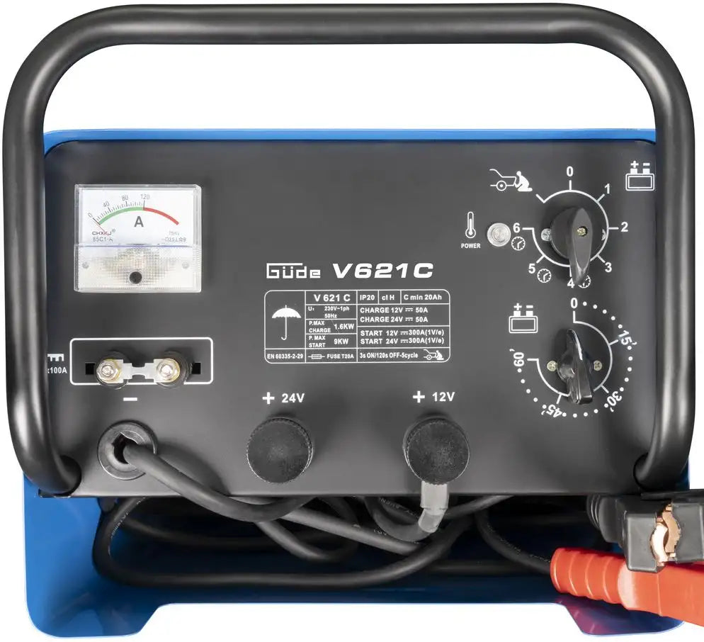 Caricabatterie Güde V 621 C 12/24 V con funzione avviamento