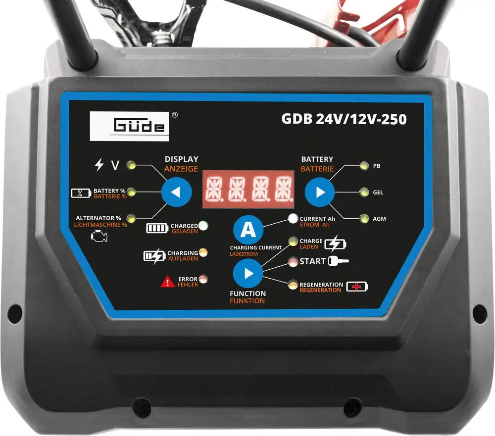 Caricabatterie digitale Güde GDB 24V/12V-250