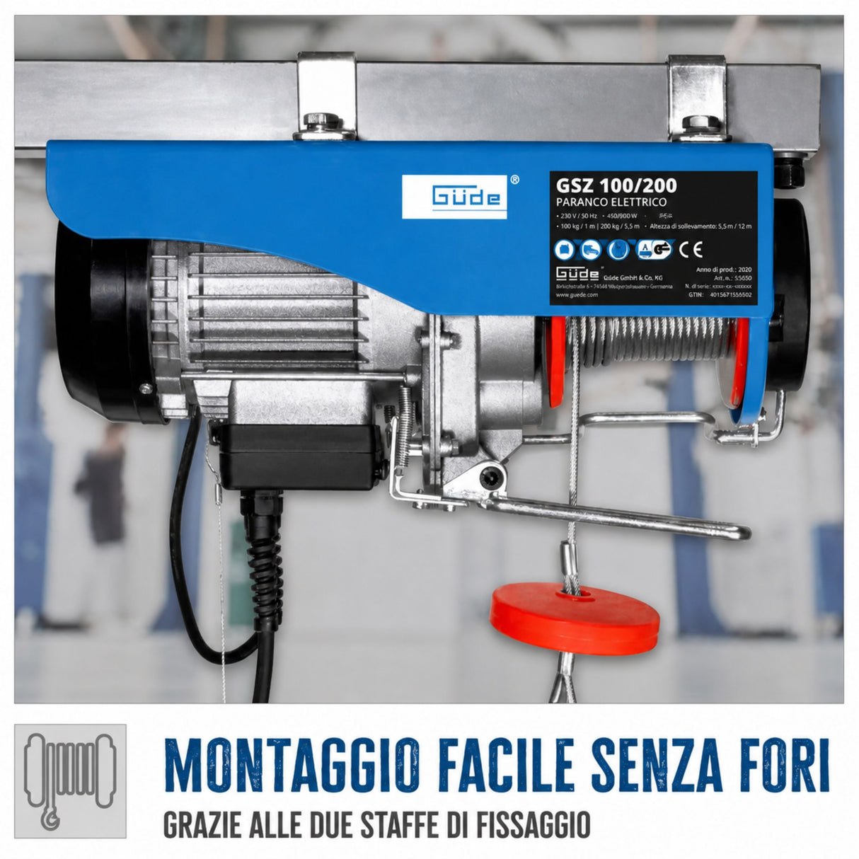 Polipasto eléctrico a cadena Güde GSZ 100/200