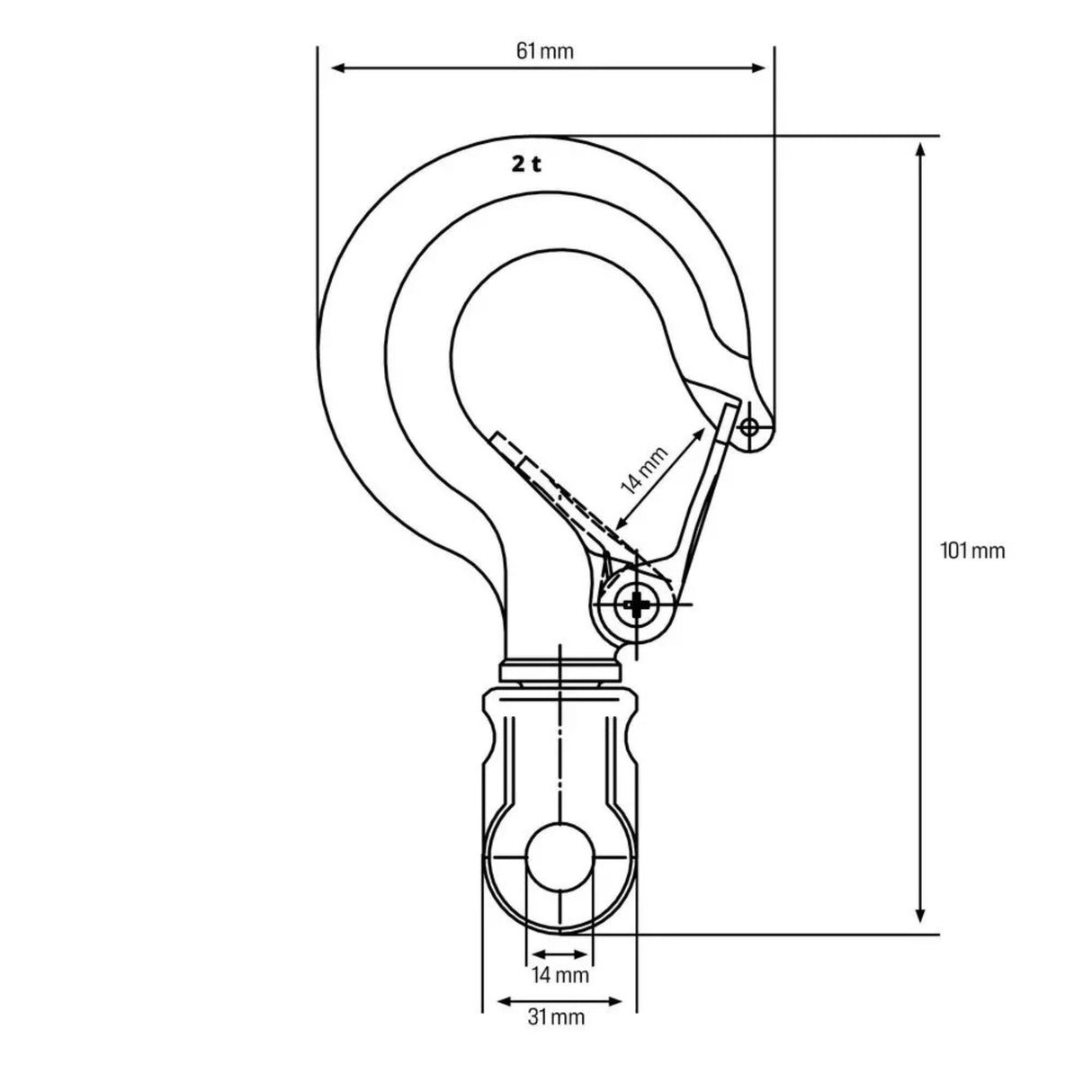 Cabrestante manual Güde 720 kg y 20 m