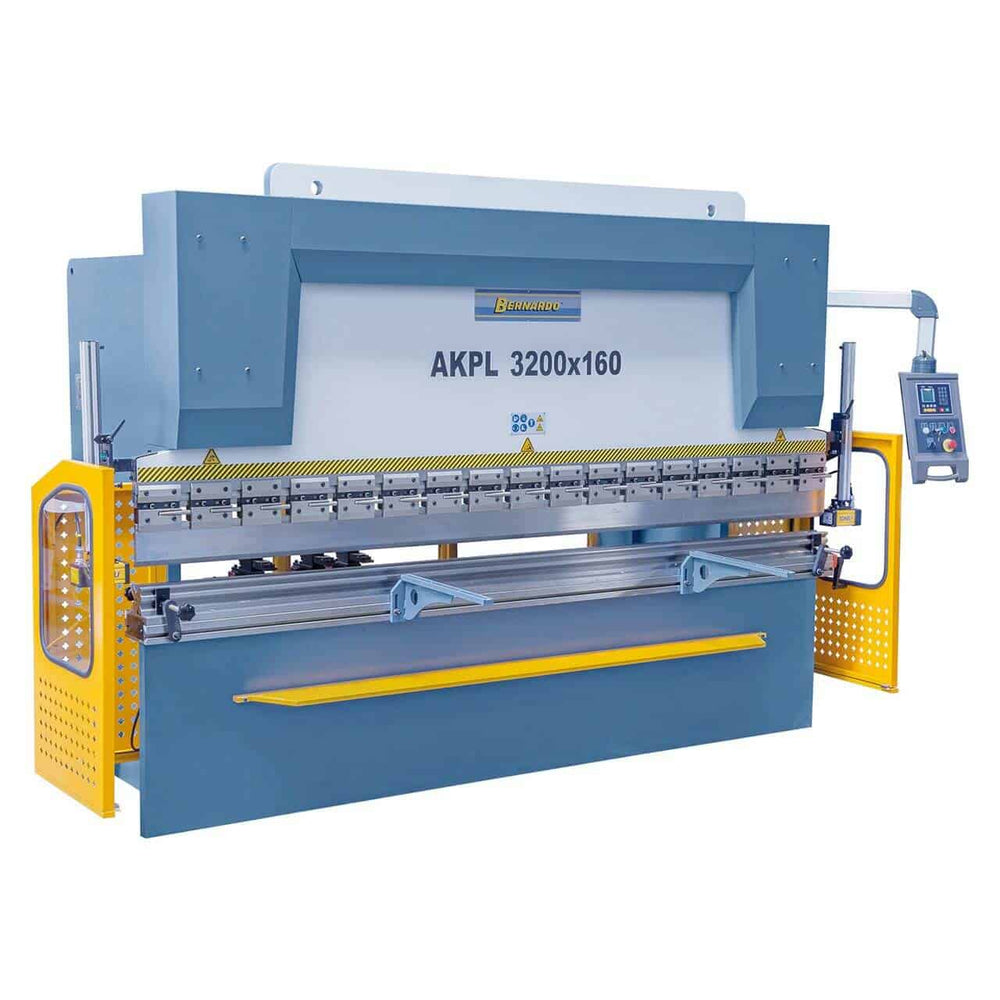 Bernardo AKPL 3200 x 160, pressa piegatrice idraulica da 160 tonnellate con CNC E21S, utensili inclusi e sistema di sicurezza SDKELI.