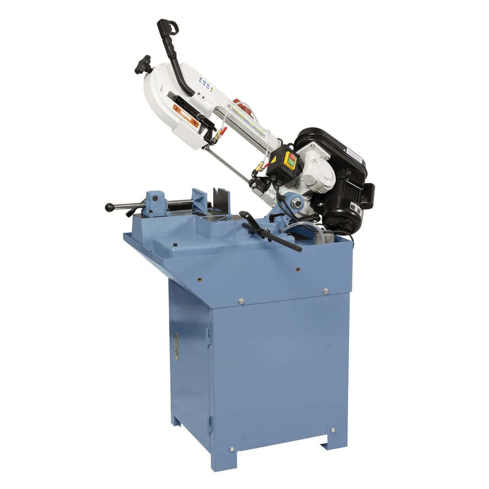 Sega a nastro Bernardo EBS 150 BC / 230 V con tre velocità selezionabili, refrigerazione, morsa rapida e basamento incluso.