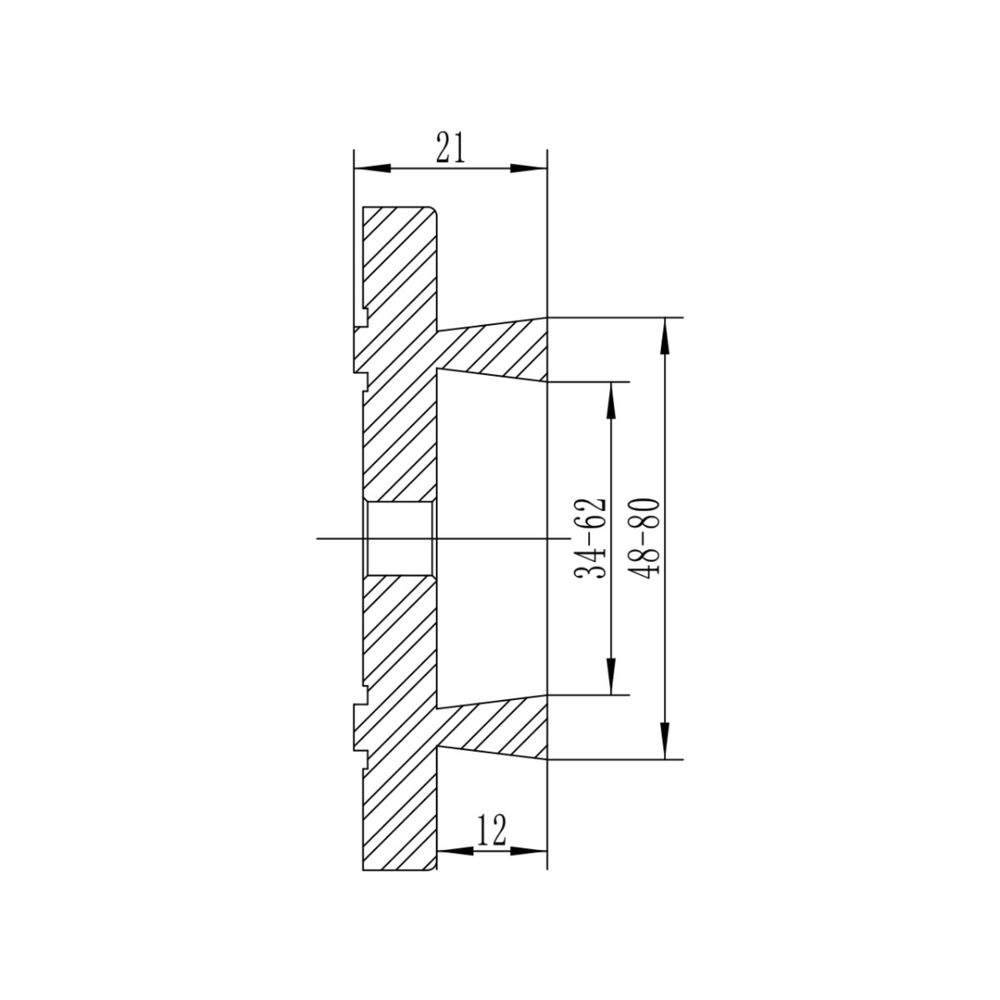 Mandrino M 95 con ganasce standard tipo A