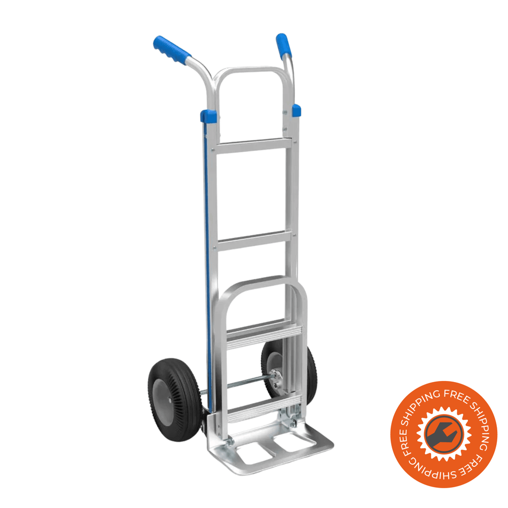 Carrello Ravendo ALU CLM 200 M pieghevole in alluminio con ruote PUR antiforatura, piastra pieghevole e portata 200 kg.