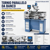 Torno para metal Bernardo fresadora Proficenter 650 G con DRO 2 ejes
