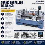 Torno para metal Bernardo Solid 460 x 2000 Pro con visualizador digital 3 ejes