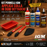 Kit pennelli cola en silicona IGM con cola Titebond a selección