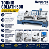 Torno para metal Bernardo paralelo Goliath 500 x 3000 con DRO 3 ejes
