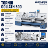 Torno para metal Bernardo Goliath 500 x 1500
