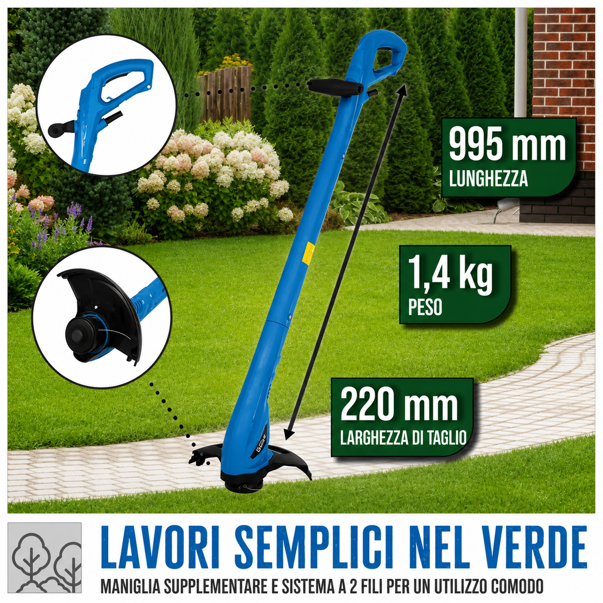 Herramienta de jardinería Guede desbrozadora eléctrico GRT 251 P