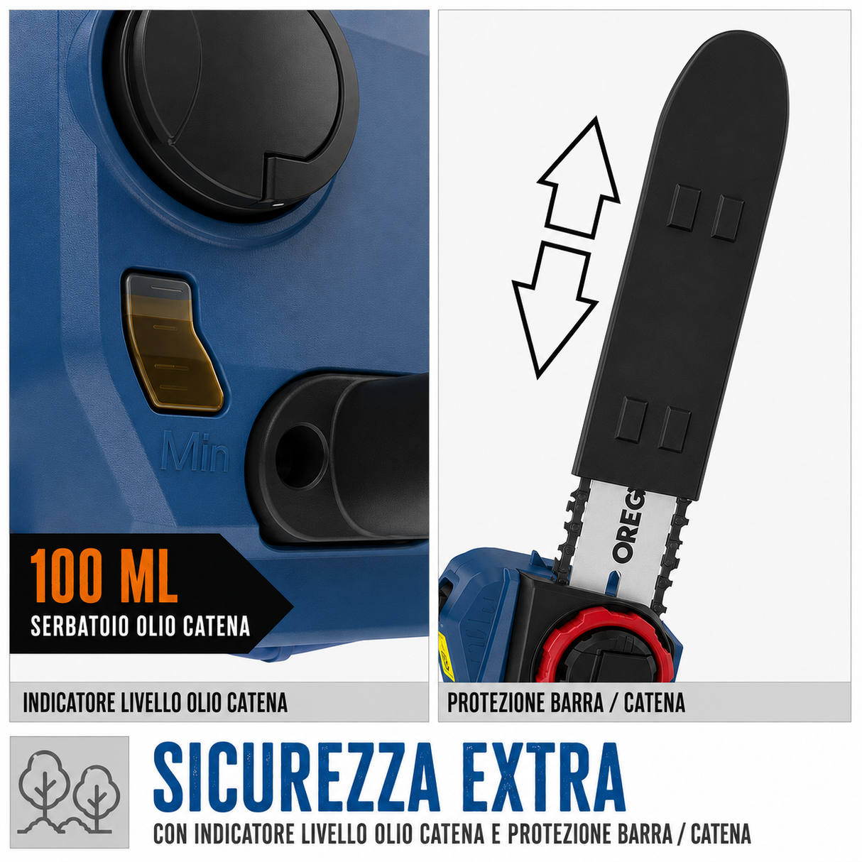 Herramienta de jardinería Guede motosierra a batería KS 18-401-30