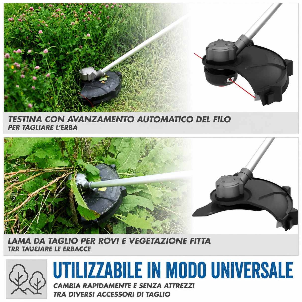 Herramienta de jardinería Guede desbrozadora a batería FS 36-0 36V