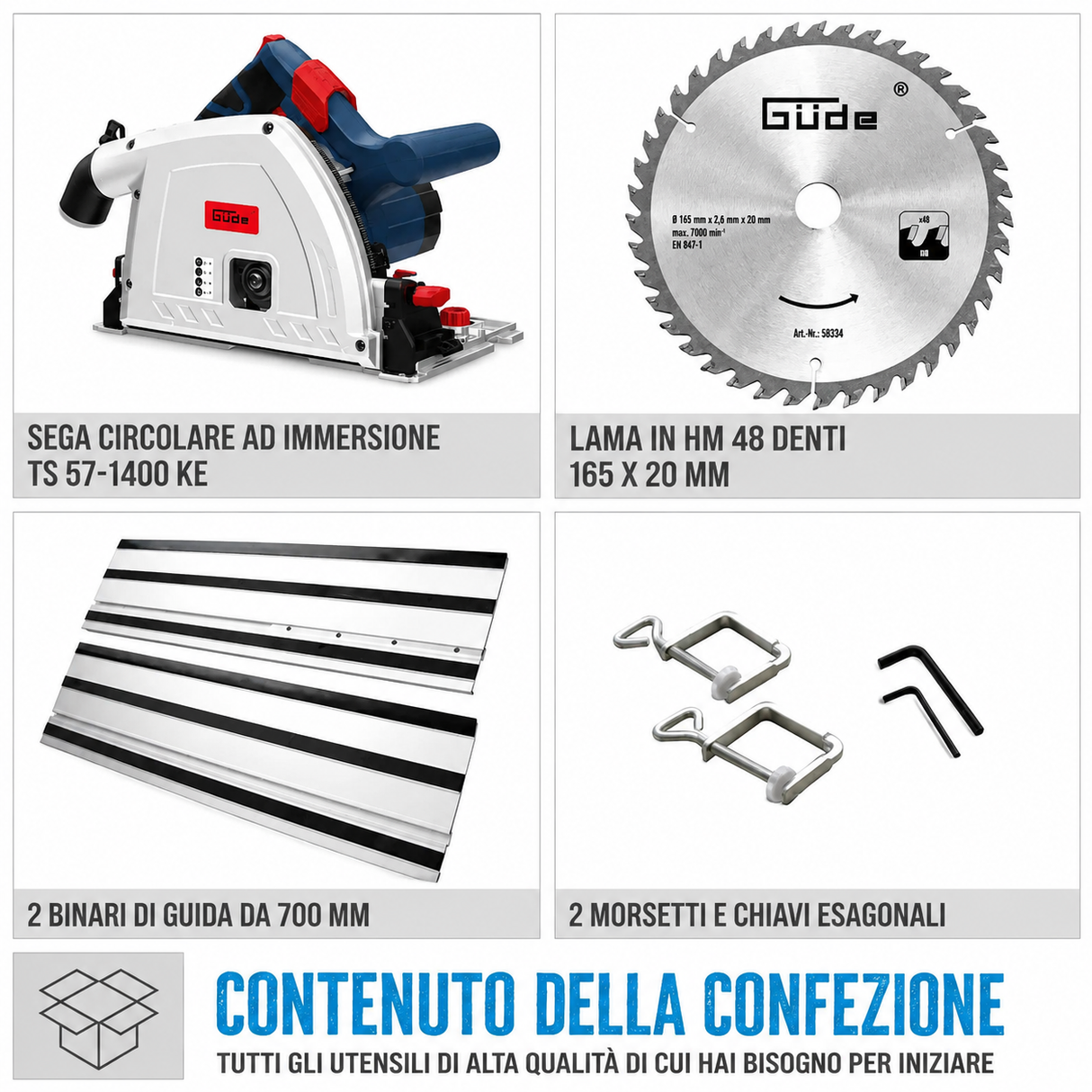 Sierra circular manual Guede 1400 KE juego