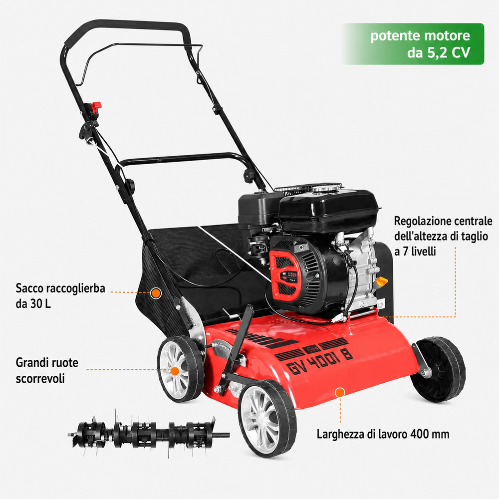 Güde escarificador y escarificador a gasolina GV 4001 B