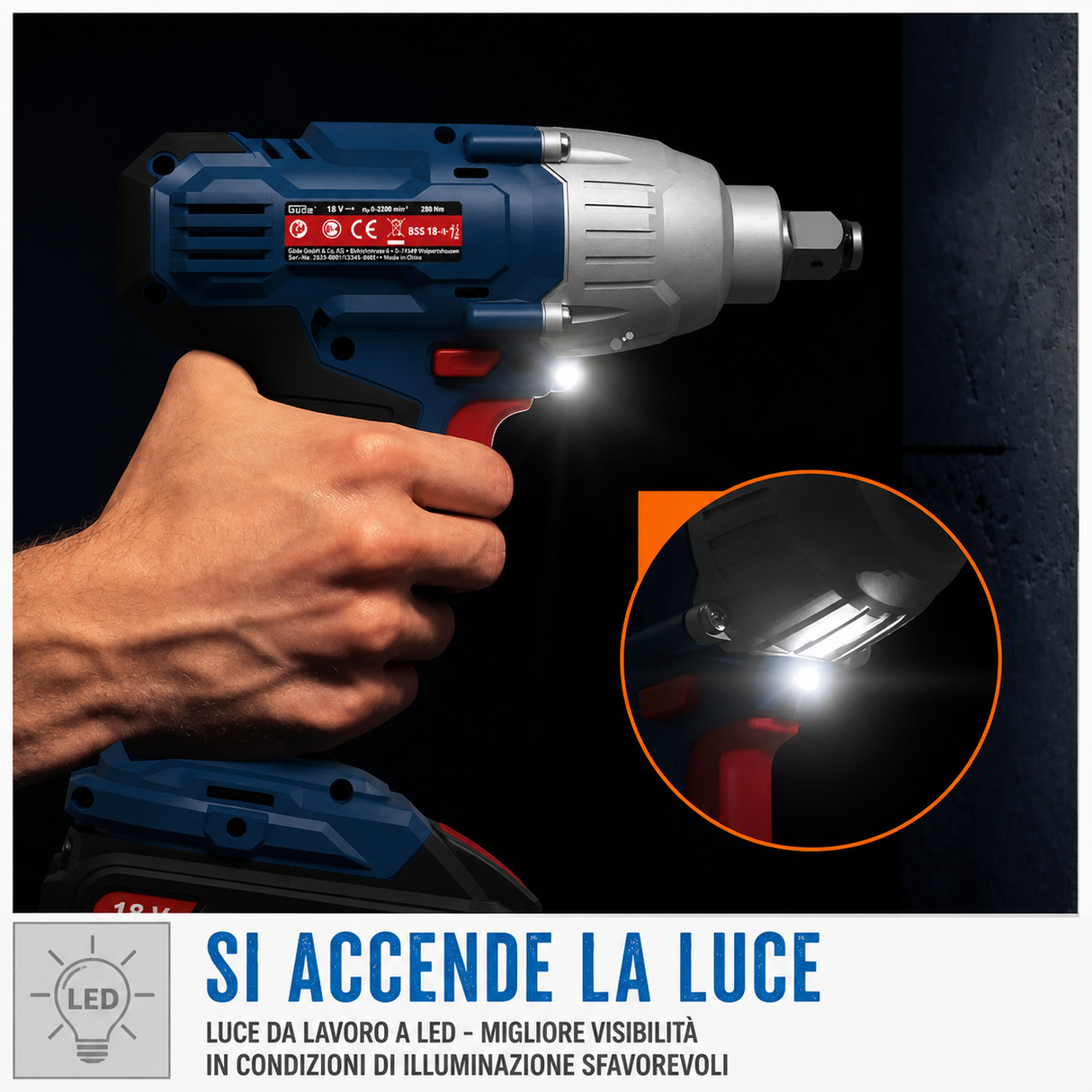 Elettroutensile portatile Guede Avvitatore ad impulsi BSS 18 1/4-0