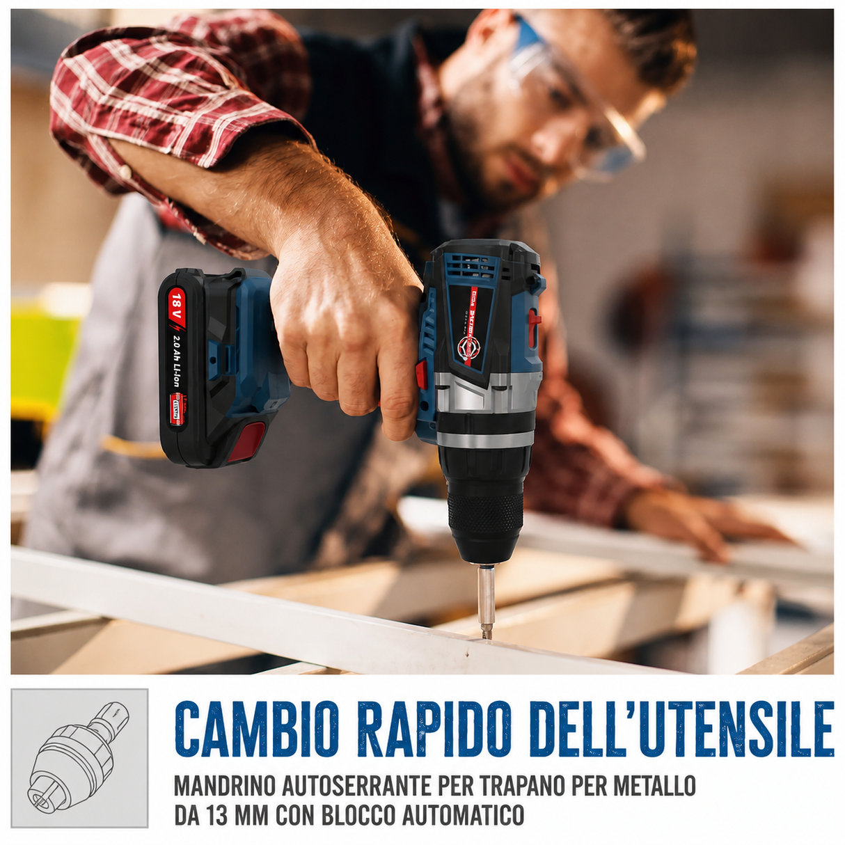 Elettroutensile portatile Guede Avvitatore a batteria BS 18-0 II