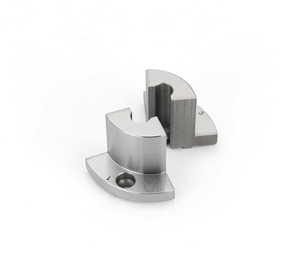 Ganasce per penne Record Power con presa su quattro lati per foratura precisa di cilindretti per penne e piccoli terminali, compatibili con mini mandrini SC1 e SC2.