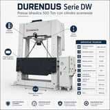Prensa para chapa Durendus serie DW prensa hidráulica 500 Ton con cilindro deslizante