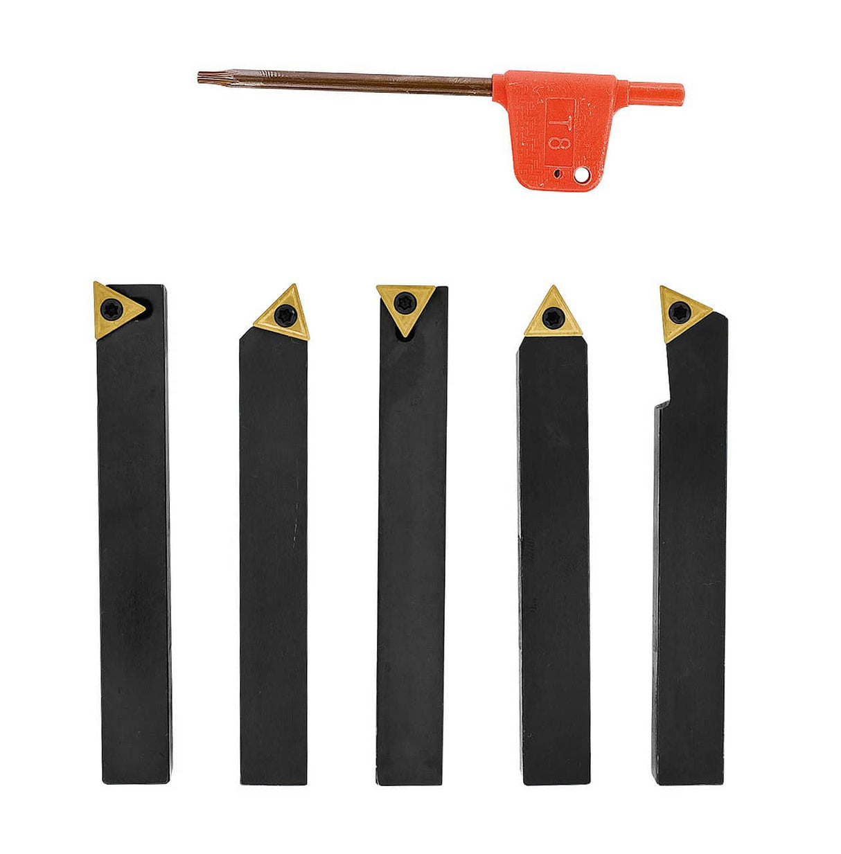 Indicizzabili set strumento per tornitura in metallo duro, 12 mm, 5 pz.