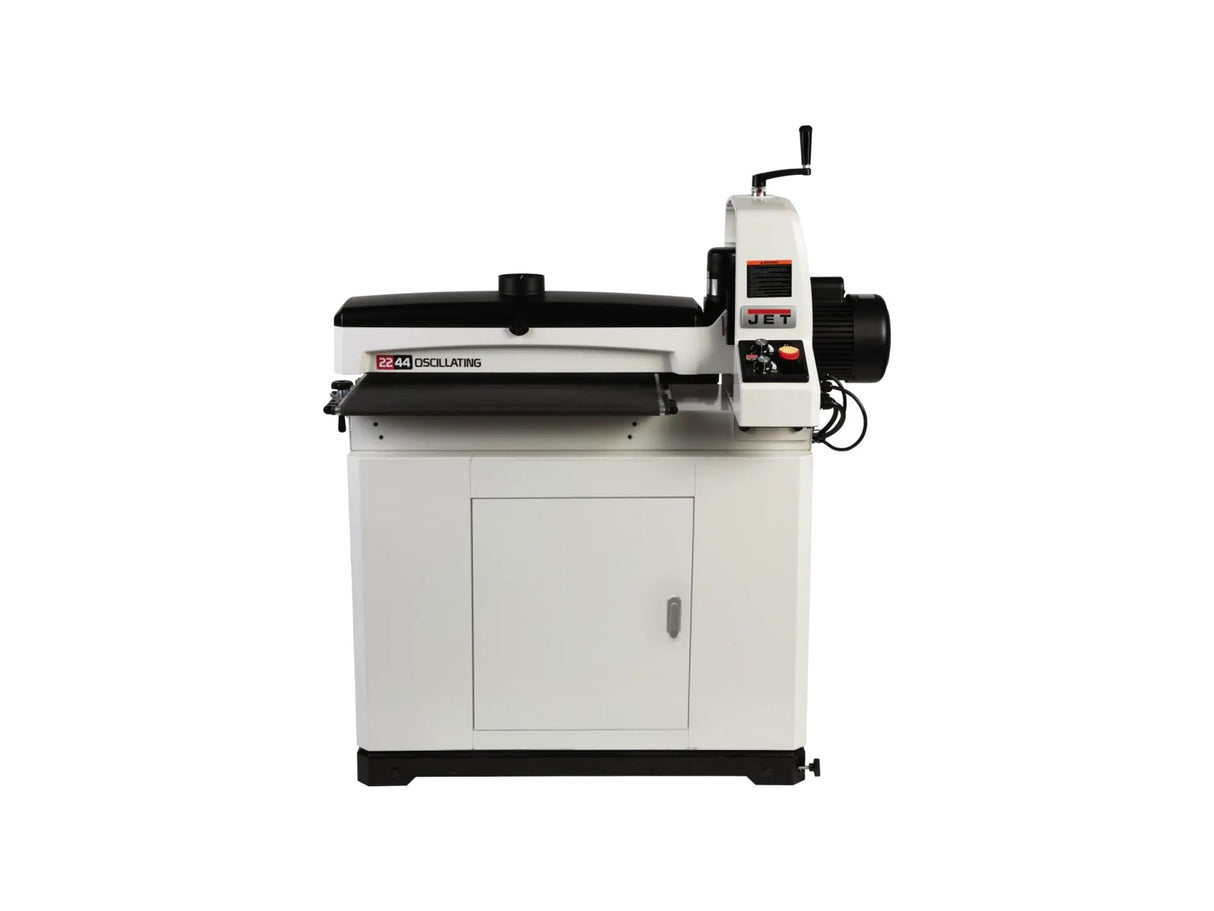 Levigatrice JET JWDS-2244OSC con oscillazione regolabile, tecnologia Sandsmart e larghezza fino a 1120 mm per lavorazioni professionali del legno.