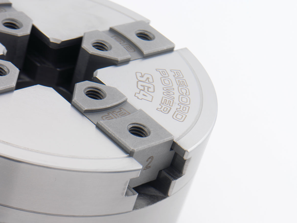 Accessorio per macchina utensile Record Power Mandrino autocentrante SC4 con flangia 87 mm