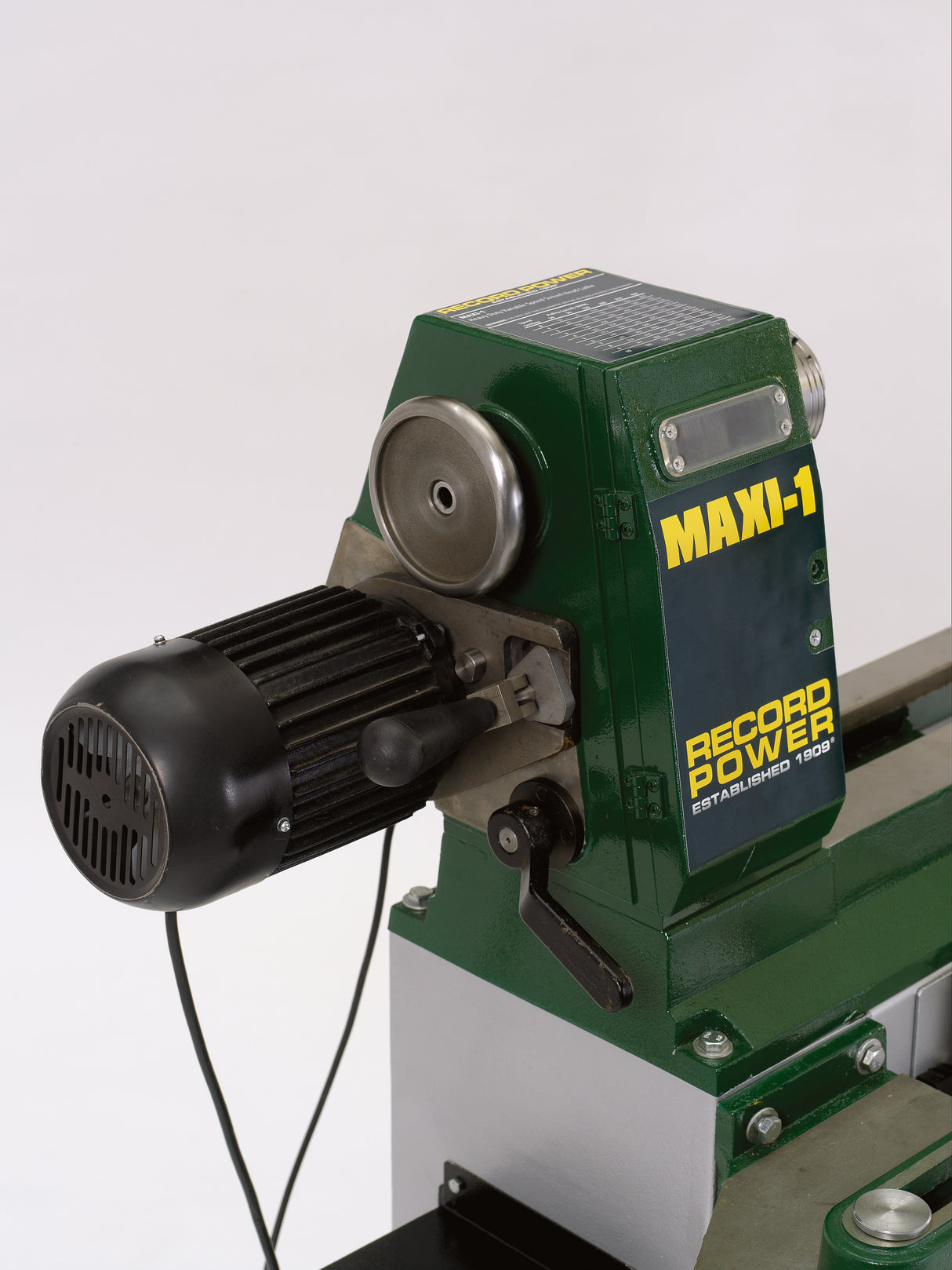 Torno para madera Record Power MAXI-1-M33 con cabezal giratorio