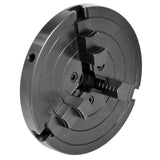 Mandrino a 3 griffe autocentranti da 150 mm con filettatura M33, ideale per il serraggio rapido e preciso di pezzi cilindrici su tornio.