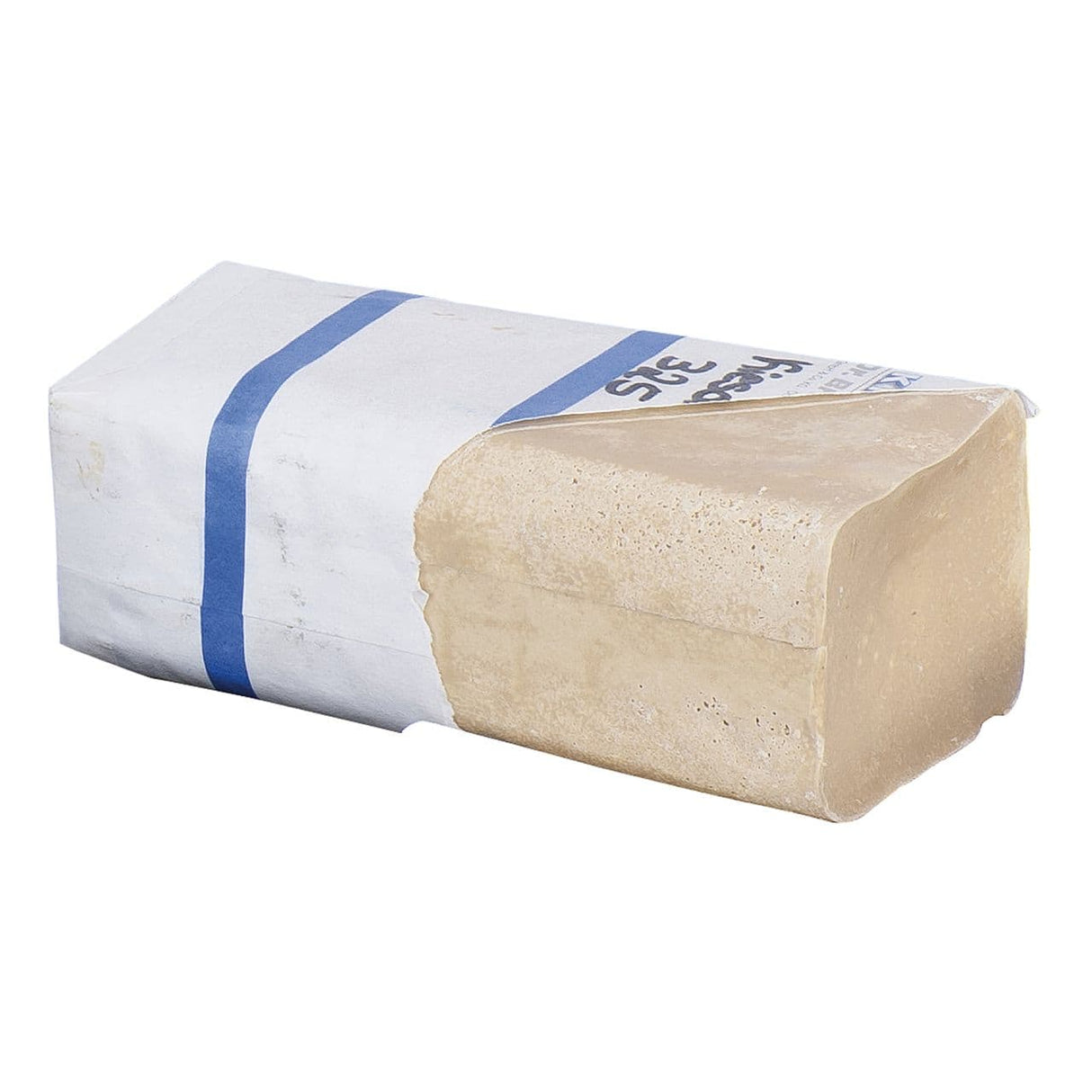 Barra di pasta lucidante Kiesolin 325/327 marrone chiaro a base di ossido di alluminio, ideale per la finitura del legno.