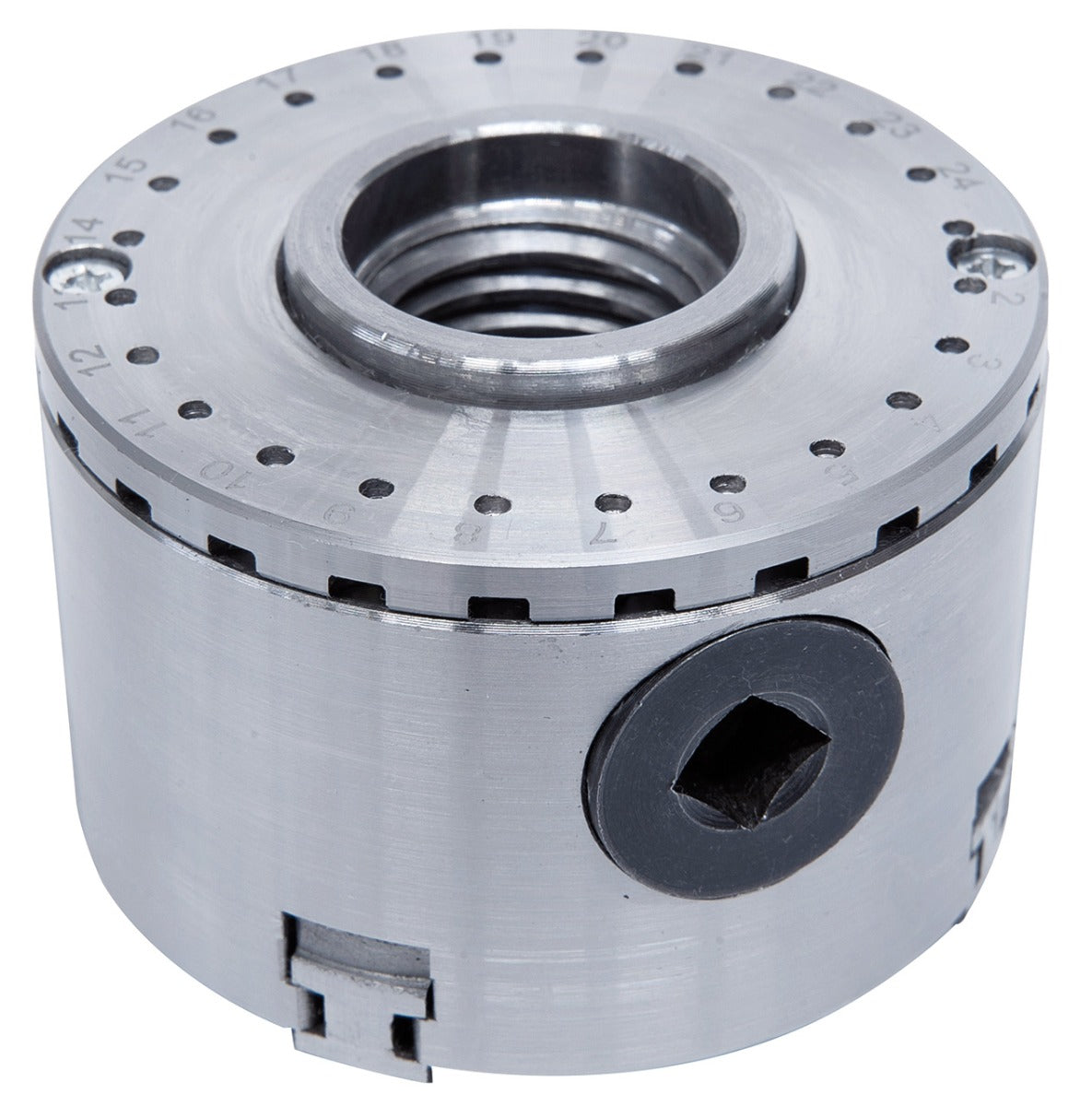 Piastra di indicizzazione compatibile con mandrino M70, ideale per posizionamenti angolari precisi e lavorazioni ripetibili su tornio.