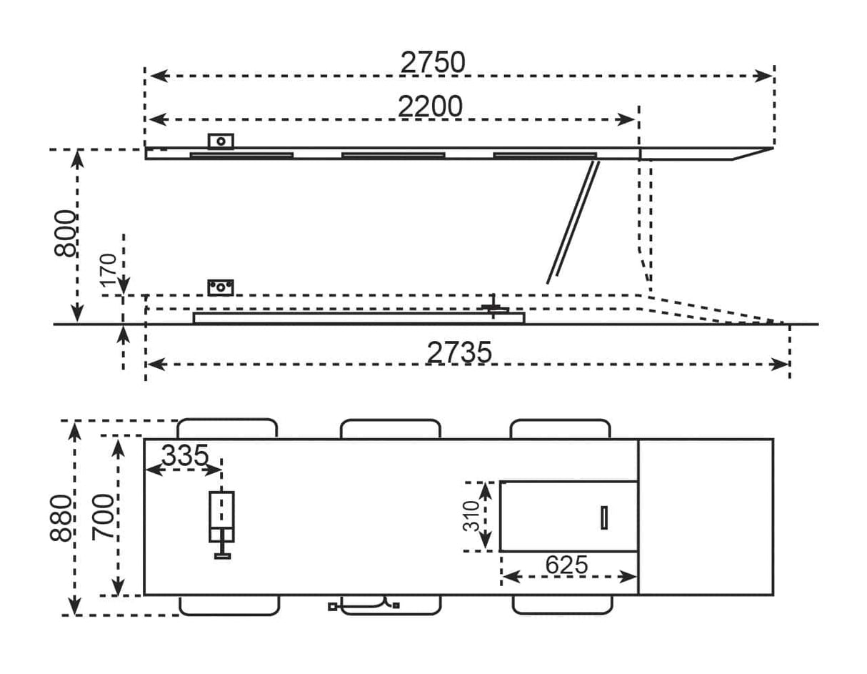 Ponti sollevatori con ruote MHB 500