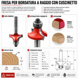 Fresa IGM M138 per arrotondare bordi