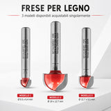 Fresa IGM M114 a punta tonda per scanalature concave