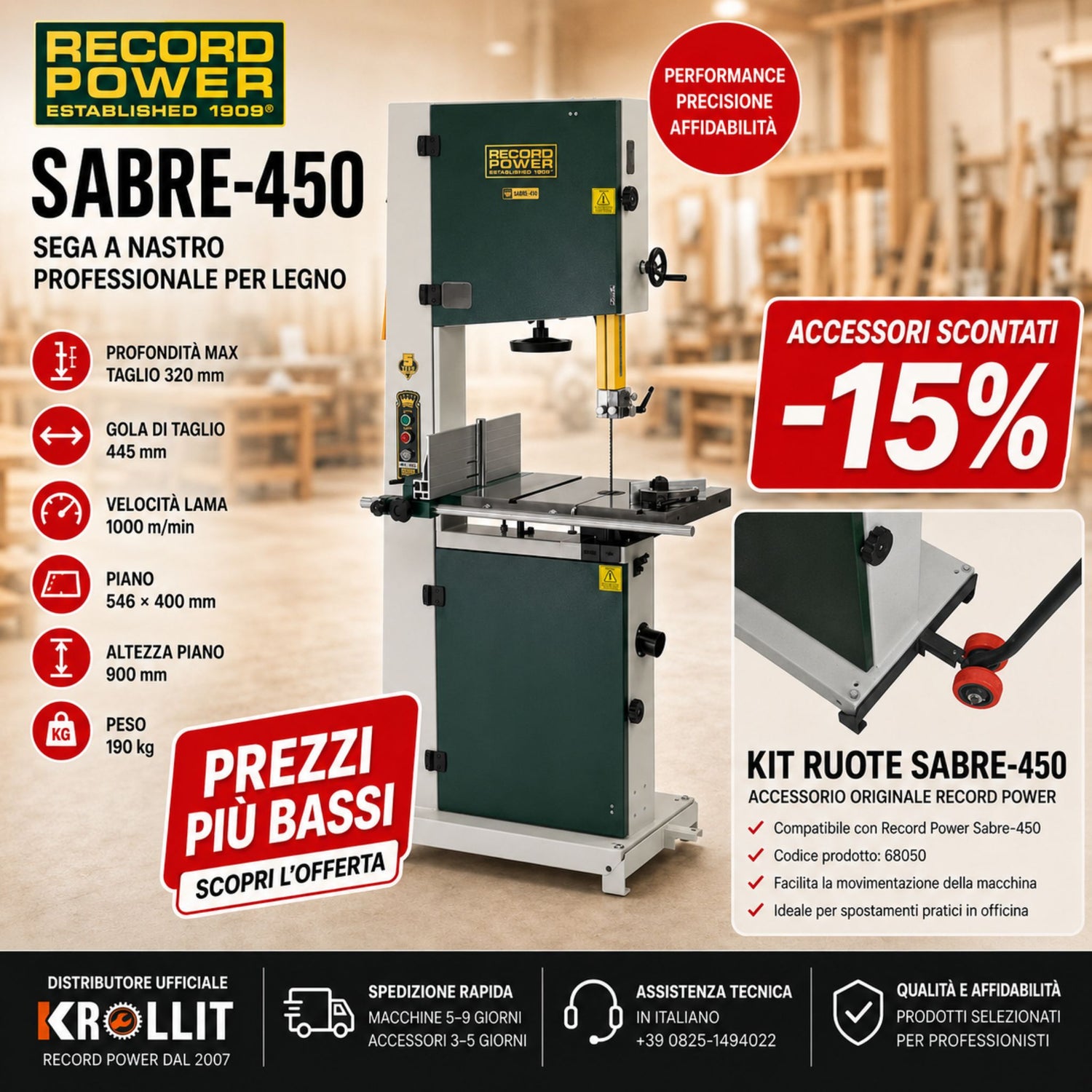 Sistema Completo: Sega Nastro + Volani Ricambio
