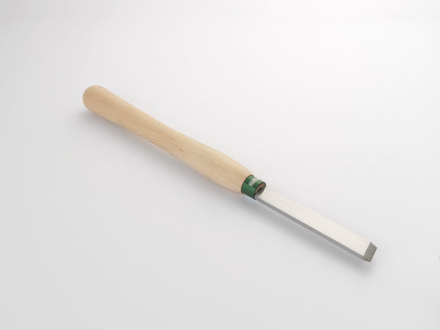 Sgorbia obliqua Record Power da 25 mm in HSS con manico da 305 mm per tornitura del legno.