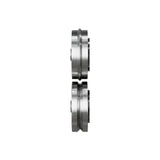 Rulli speciali Typ A6 con profilo a V installati su MSM 300 C per realizzare scanalature precise su lamiera.