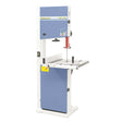 Vista laterale della HBS 450 con tavolo inclinabile, guida parallela in alluminio e struttura robusta, ideale per lavorazioni precise su legno.