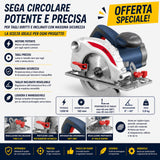 Sega circolare Güde KS 55-1300 da 1300W, potente e precisa, ideale per tagli rapidi e puliti su legno e materiali simili con elevata maneggevolezza.