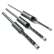 Immagine del set Record Power R150-3CB composto da tre scalpelli con punte per mortasa in acciaio rapido, nelle misure 1/4”, 3/8” e 1/2”, con finestre di evacuazione truciolo.