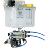 Unità compatta di lubrificazione a minima quantità con ugello micro-fine e pompa dosatrice per macchine serie 20–25 Plus.