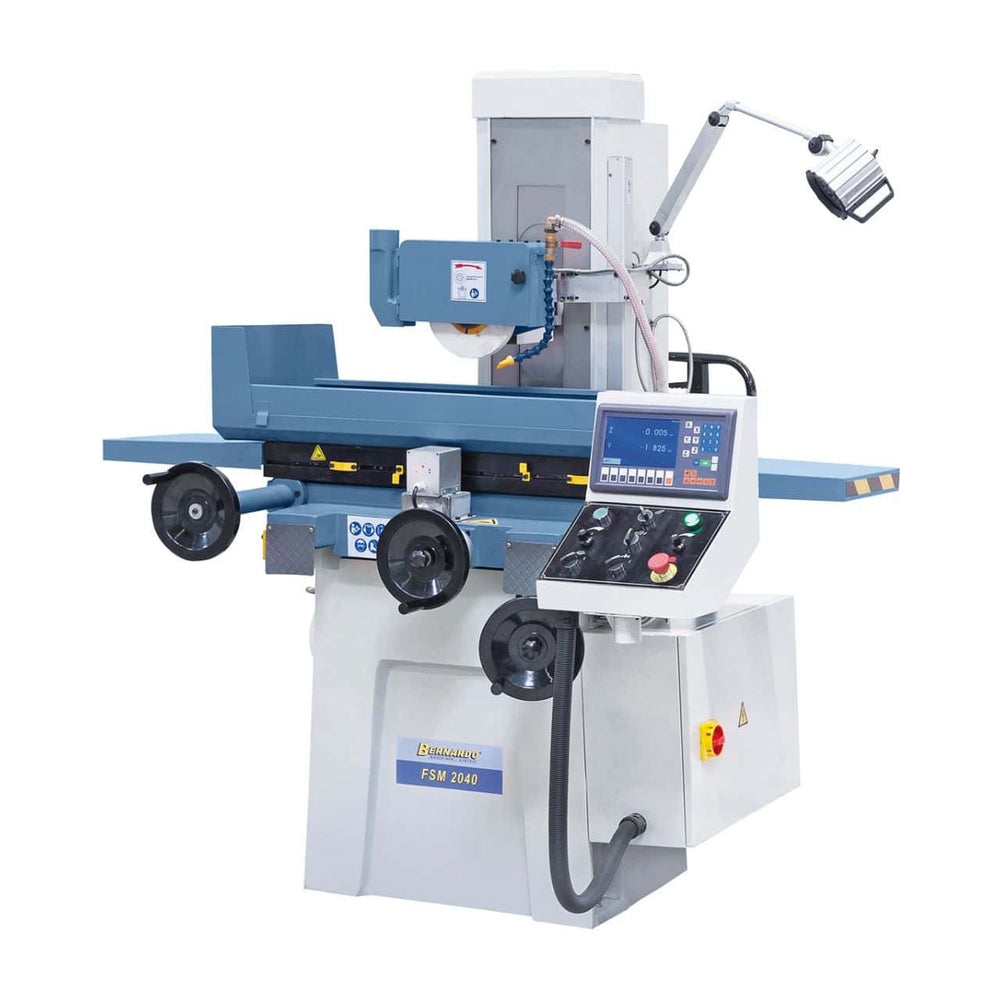 Bernardo Smerigliatrice piana FSM 2040 con piastra magnetica permanente 200 x 400 mm, visualizzatore digitale a 2 assi e accessori inclusi.