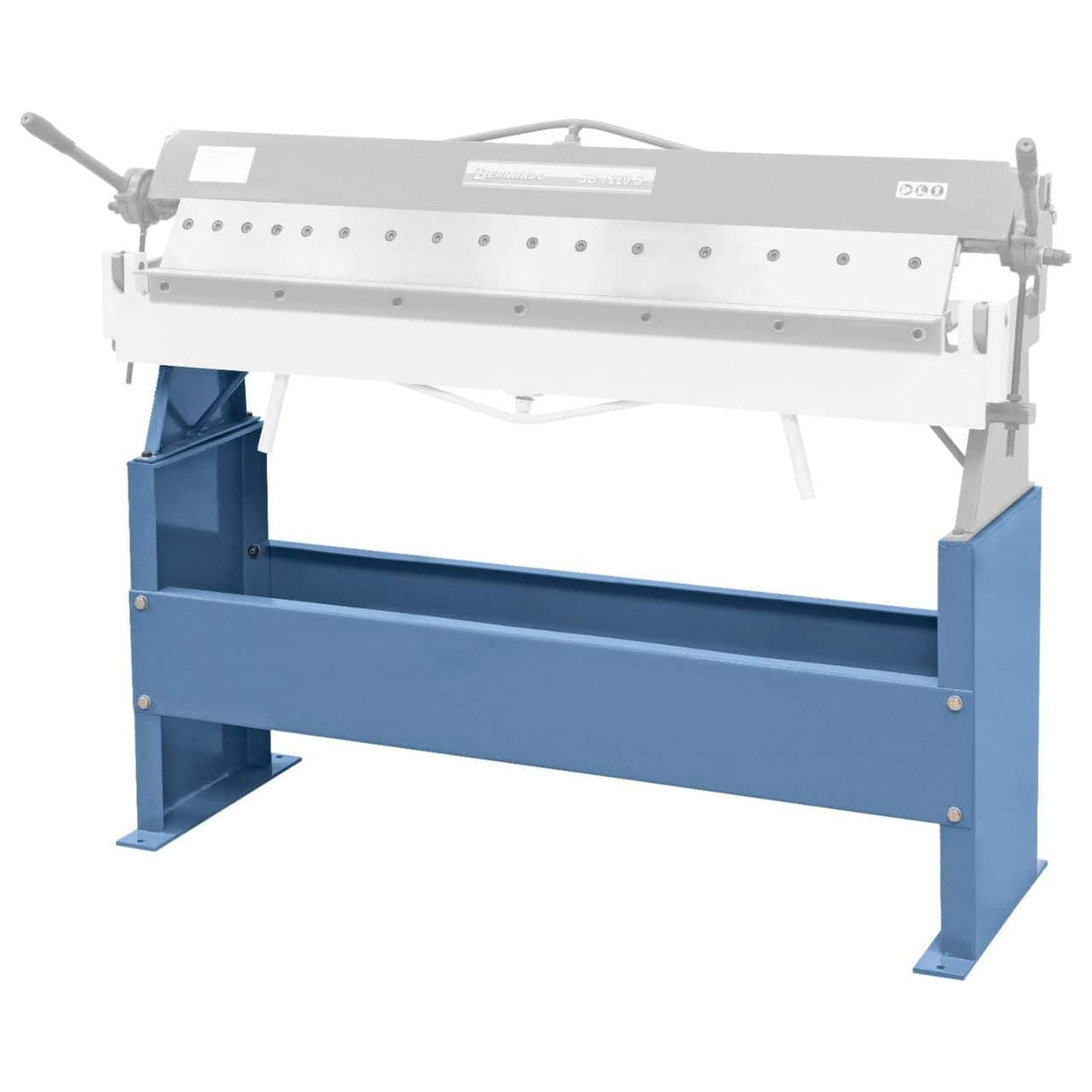 Supporto modello E installato sotto SB 1220 S per garantire stabilità e sicurezza durante le lavorazioni in officina.