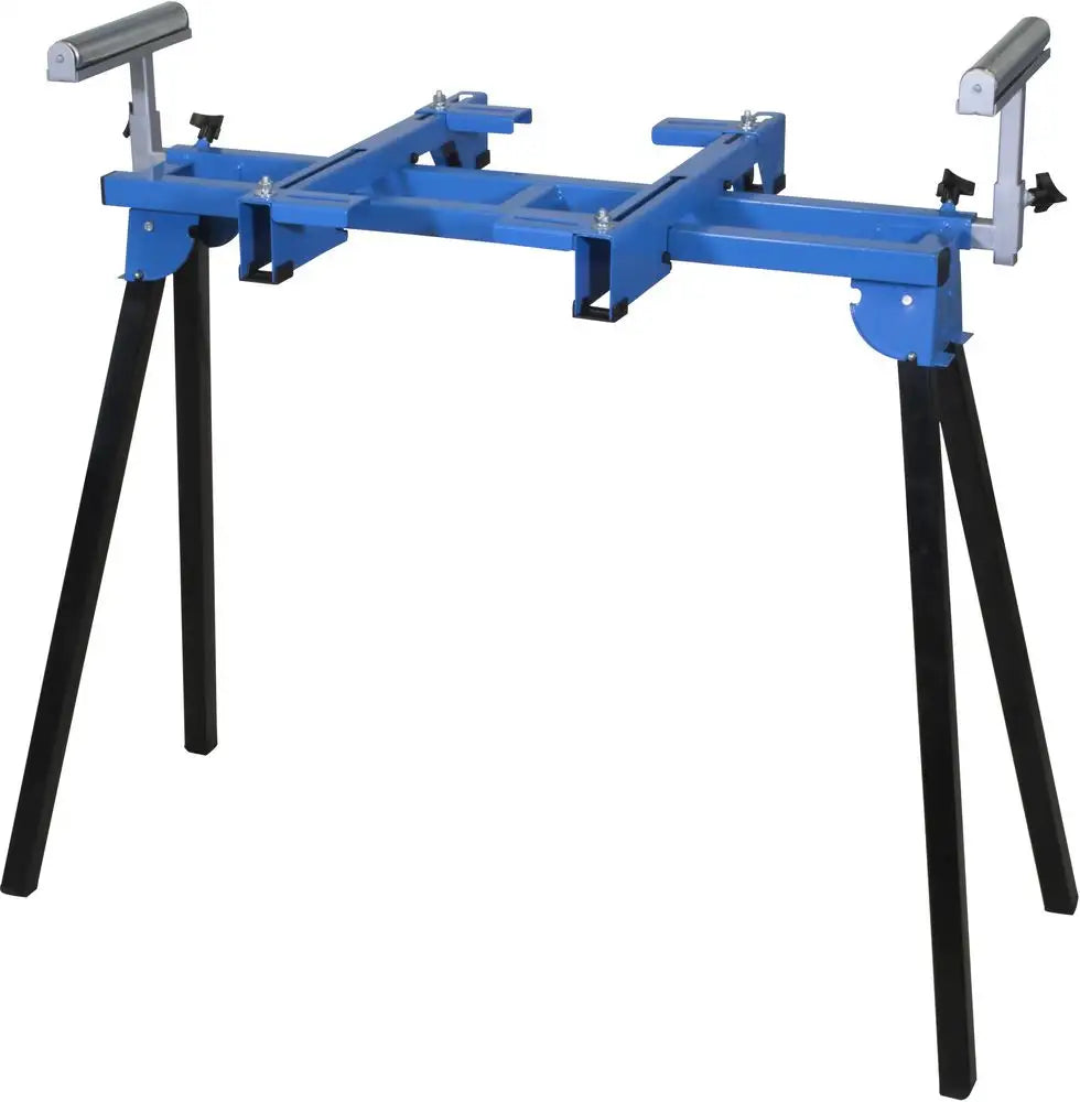 Güde GUG 135 – Supporto universale per troncatrici e seghe radiali con rulli di guida regolabili, gambe pieghevoli e capacità di carico fino a 100 kg.
