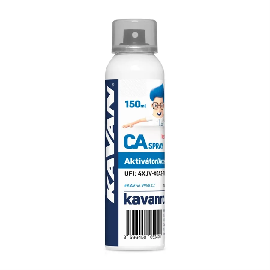 Flacone spray da 150 ml di Titebond Instant Bond Activator, ideale per accelerare la polimerizzazione della supercolla CA con applicazione uniforme e sicura.