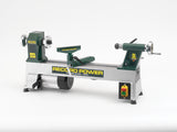 Tornio per legno Record Power DML250 con struttura in ghisa, 5 velocità e capacità di tornitura fino a 254 mm, ideale per hobbisti e piccoli laboratori.