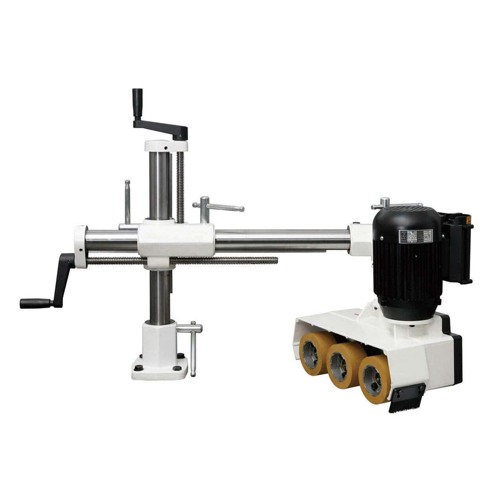 Trascinatore Bernardo AF 308 con 3 rulli Ø 100 mm e 8 velocità selezionabili, ideale per falegnameria professionale.